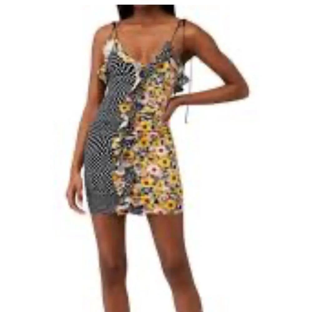 For Love & Lemons Mochi Shirred Mini Dress In Multi OO6